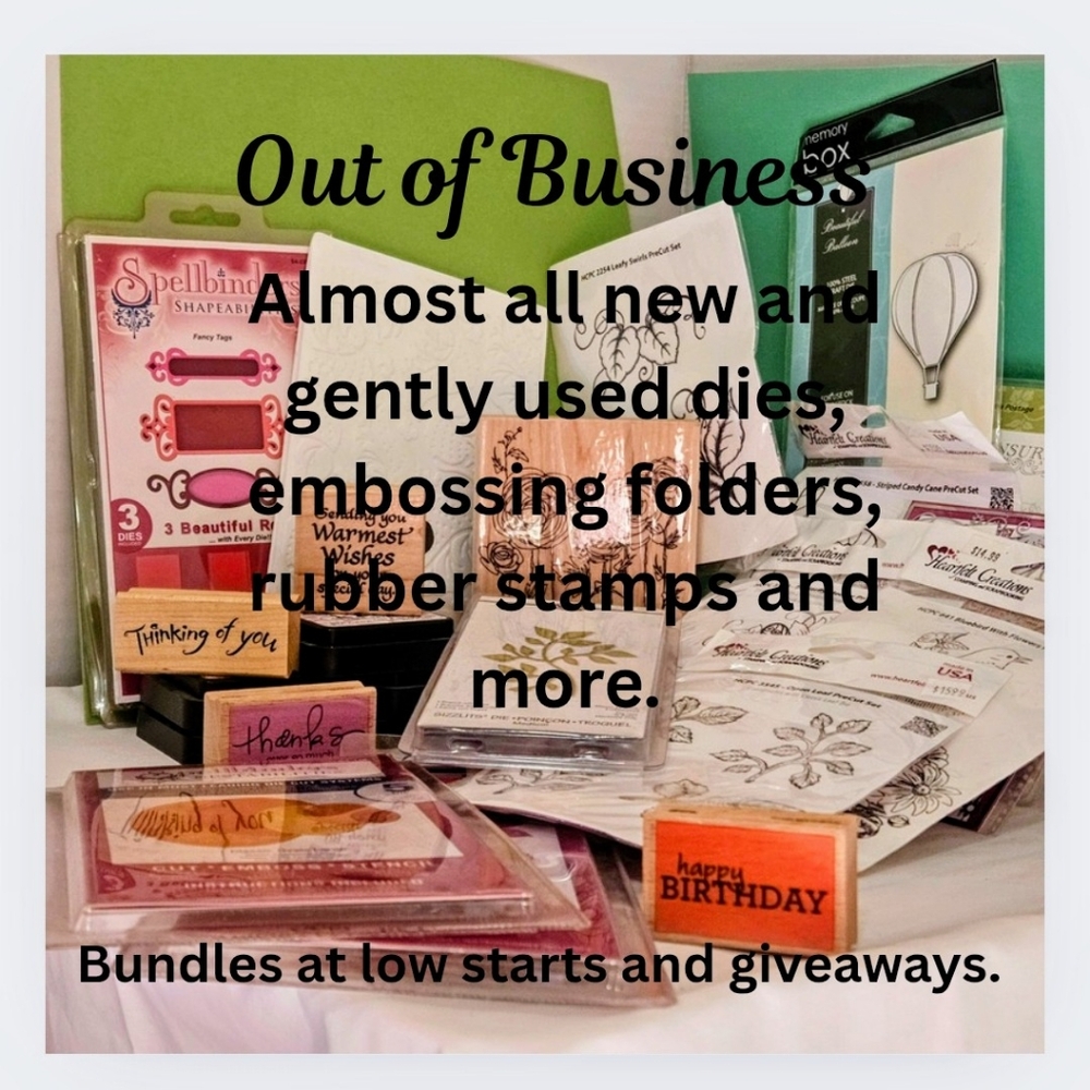 Crafting Supplies Bundle with Stamps and Dies